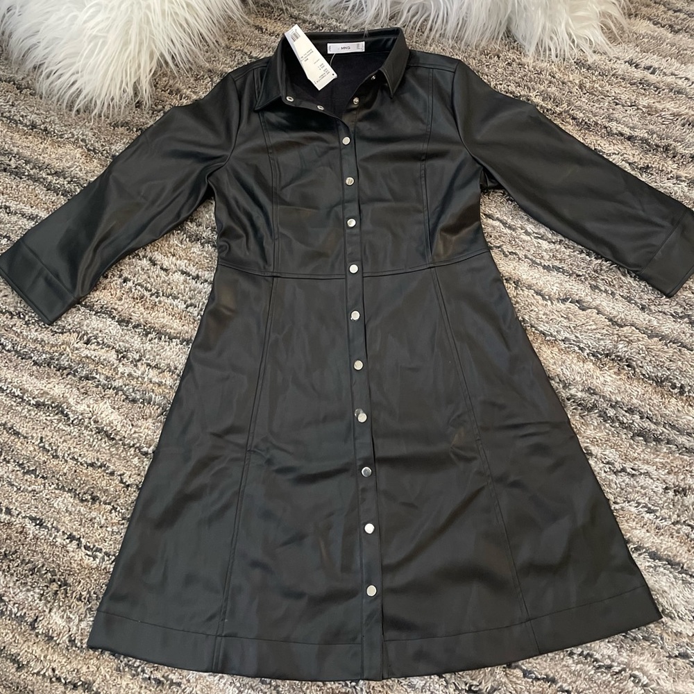 Leather Dress From Mango In Spain